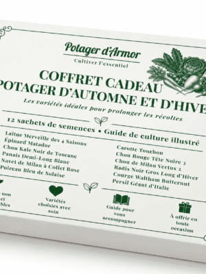 12 sachets automne et hiver Coffret cadeau Potager d’automne et d’hiver – 12 sachets de semences Potager d’Armor
