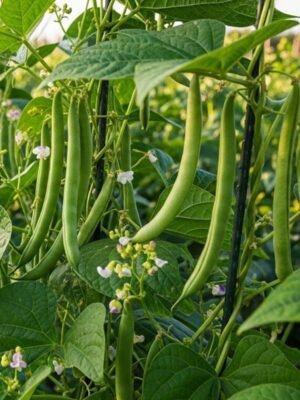 haricot-neckarkonigin-1-potager-darmor Graines de haricot mangetout à rames Neckarkönigin – longues gousses vertes